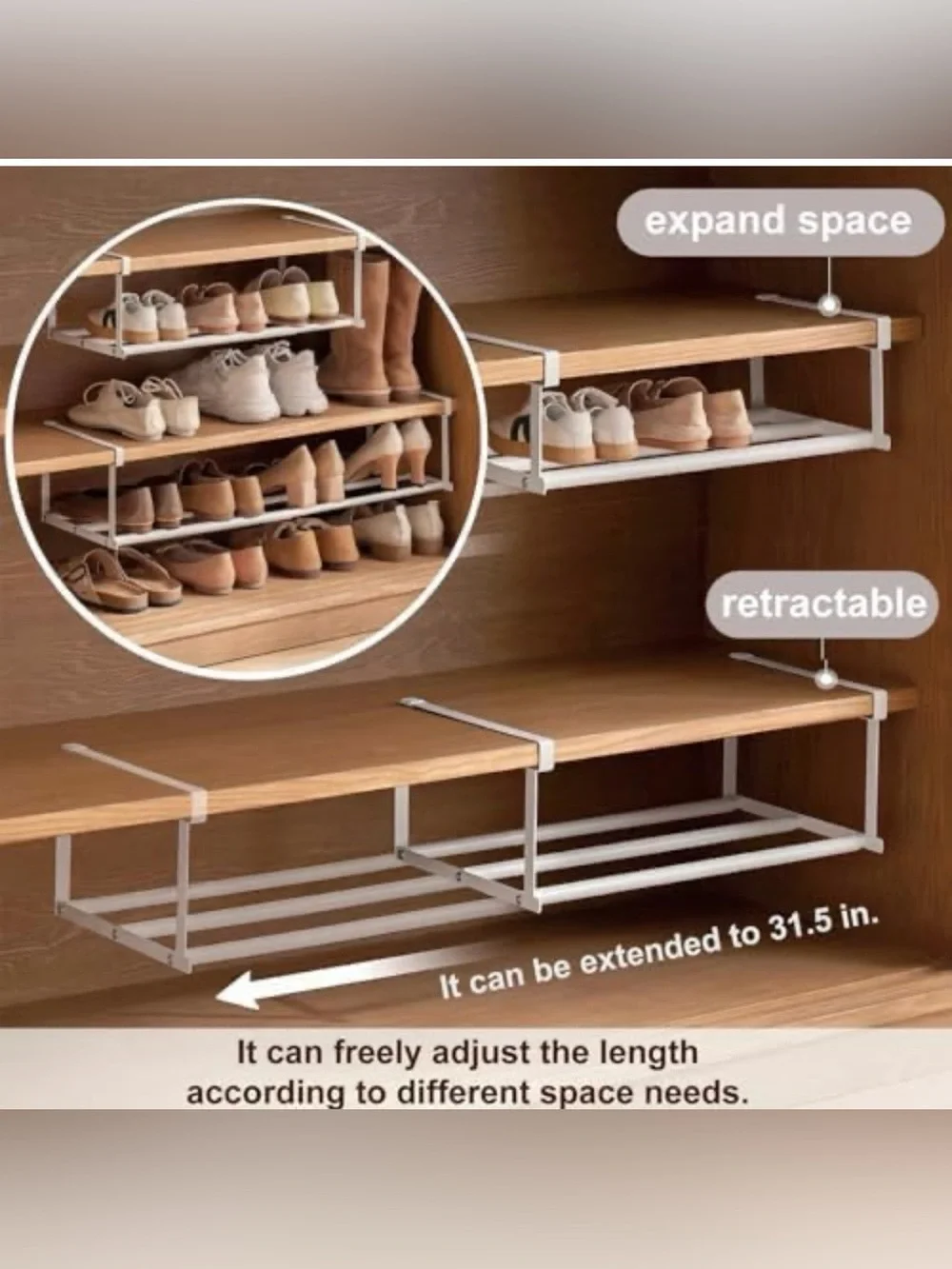 Expandable Shoe Rack Organizer